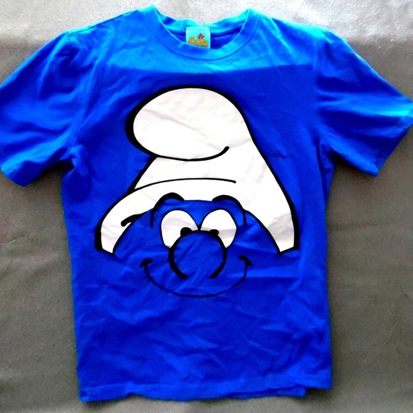 Blue Licensed Smurfs Shirt SMALL - Picture 2 of 3
